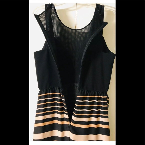 Like Mynded Dress size M Colourful Summer Mesh Maxi Boho Asymmetric Hem striped - Picture 11 of 14